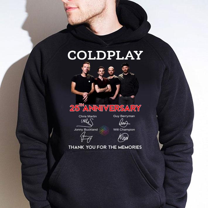 Awesome Coldplay 25th anniversary signatures t-shirt hoodie