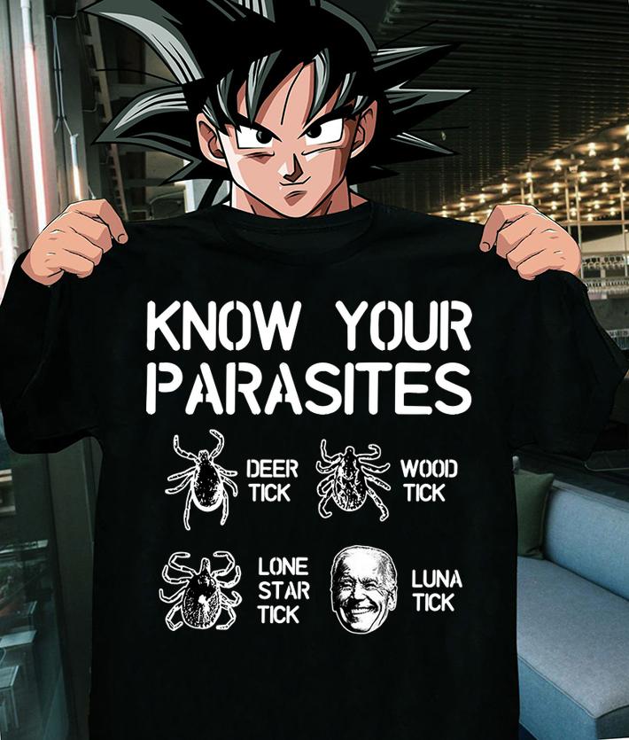 Joe Biden Know Your Parasites Deer Tick Wood Tick Lone Star Tick Luna Tick t-shirt shirt