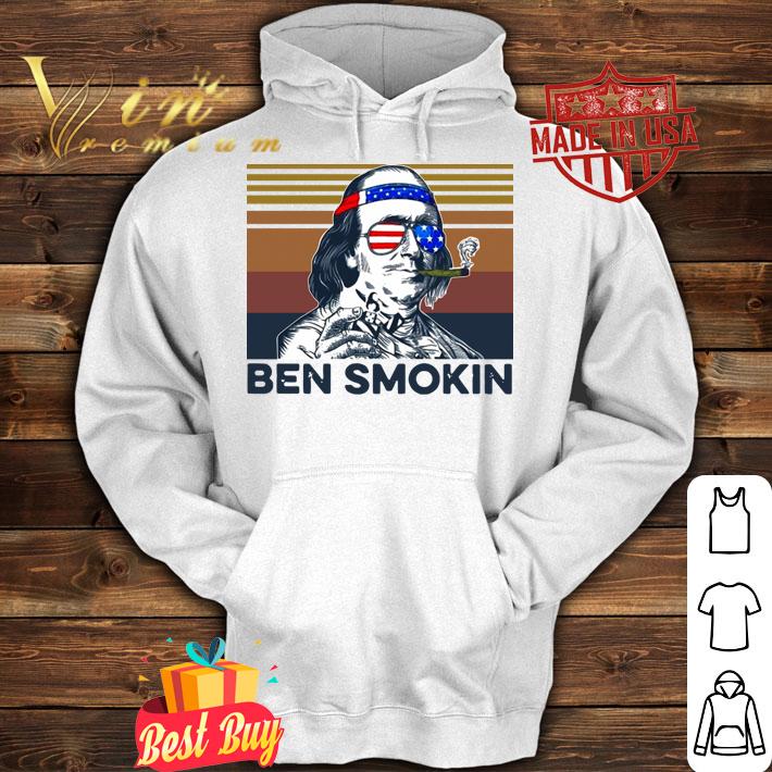 Official Vintage Ben Smokin Benjamin Franklin Independence Day t-shirt hoodie