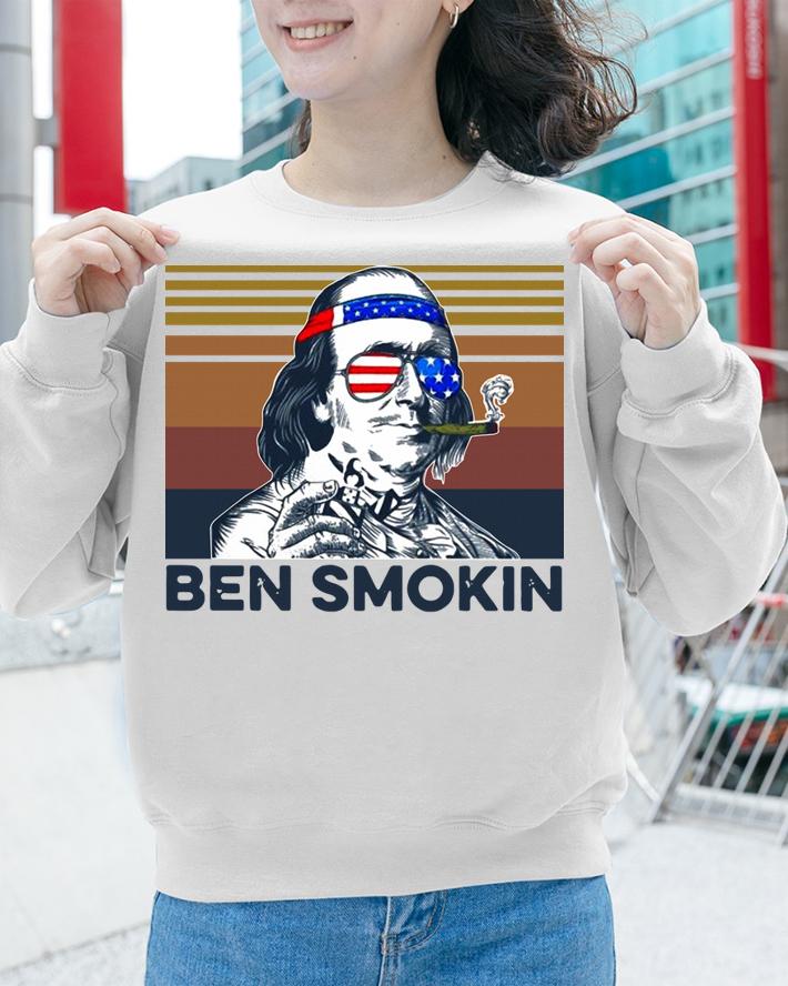 Official Vintage Ben Smokin Benjamin Franklin Independence Day t-shirt sweatshirt