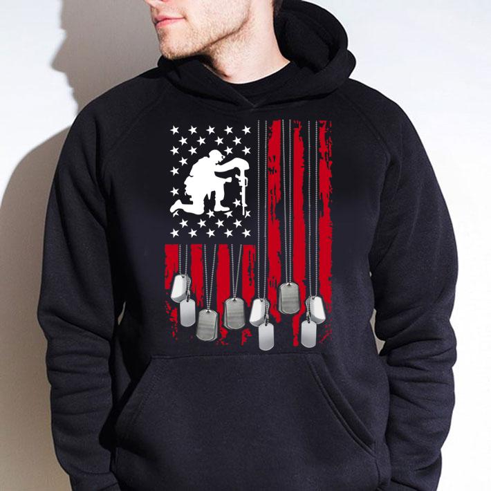 Veteran Dogtag American Flag t-shirt hoodie