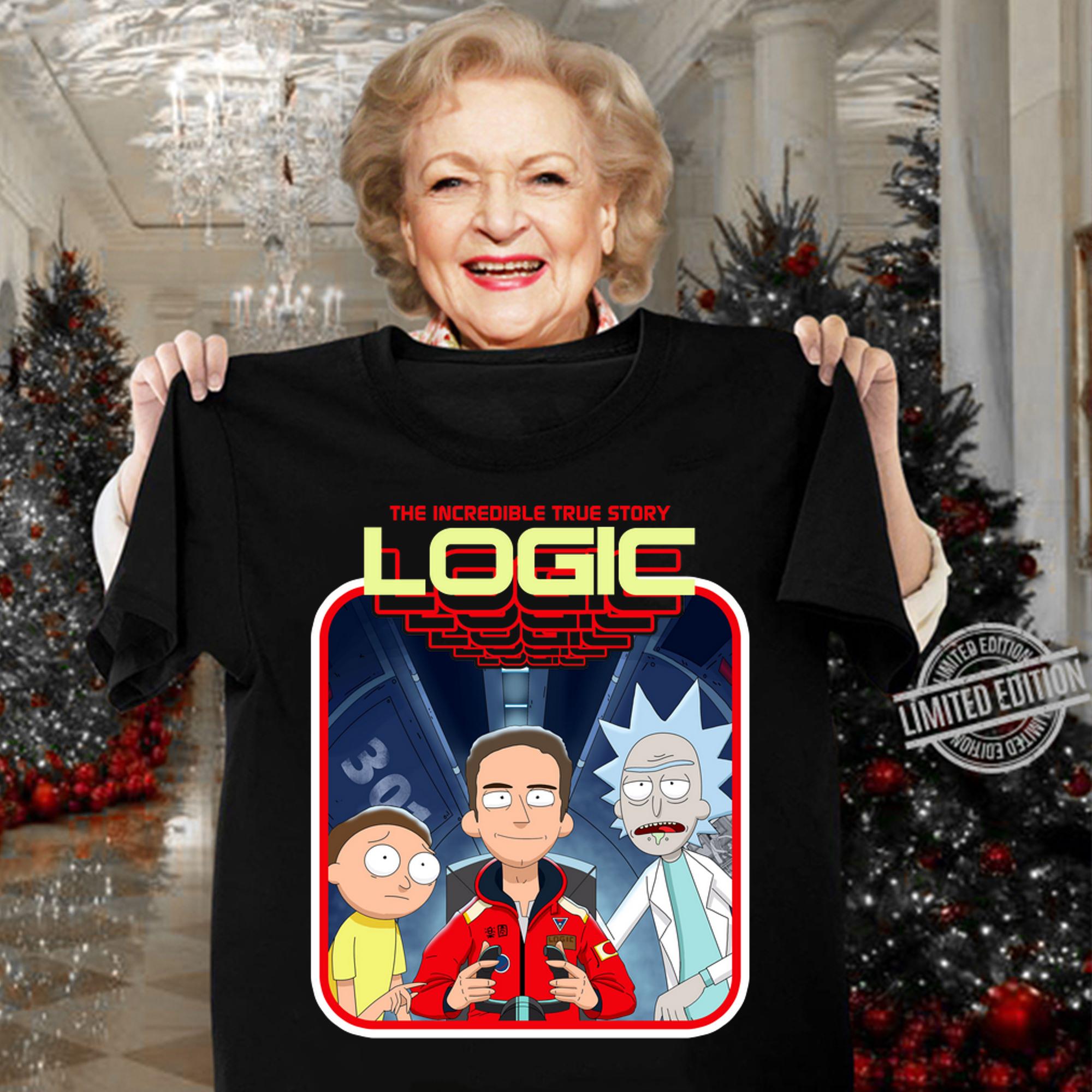 The Incredible True Story Logic mashup Rick And Morty t-shirt woman shirt