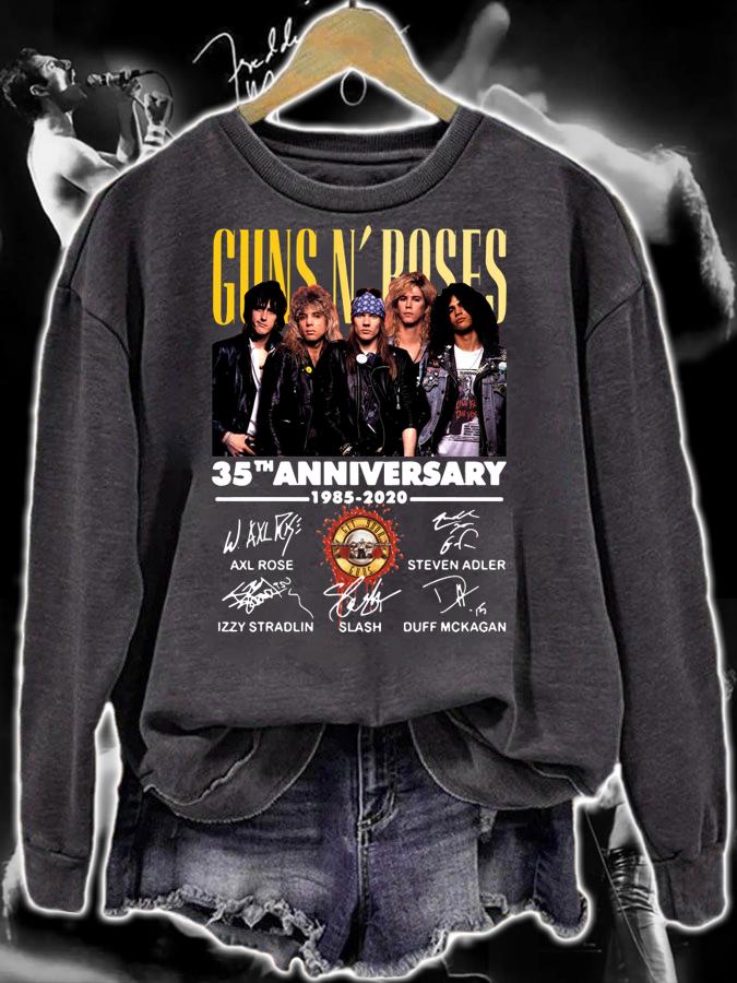 Gun N' Roses 35th Anniversary Thank You For The Memories Signatures t-shirt sweatshirt