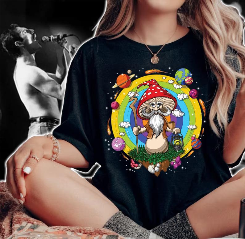 Magic Mushroom Psychedelic Hippie Fungus Psilocybin Shrooms t-shirt woman shirt