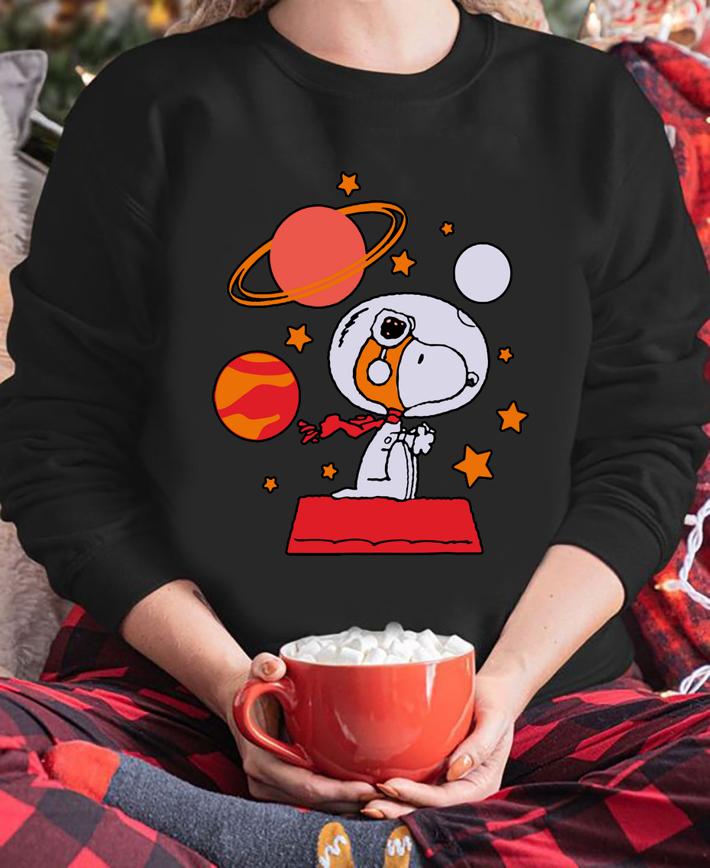 Peanuts Snoopy Space Pilot Mars, Moon And Saturn t-shirt sweatshirt