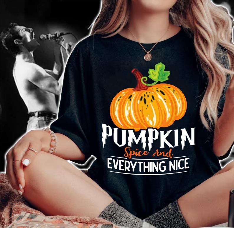 Pumpkin Spice And Everything Nice Halloween Gift t-shirt woman shirt
