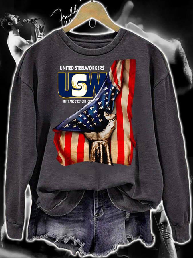 Union Of Operating Engineers International American Flag Personalized Your Name t-shirt sweatshirt