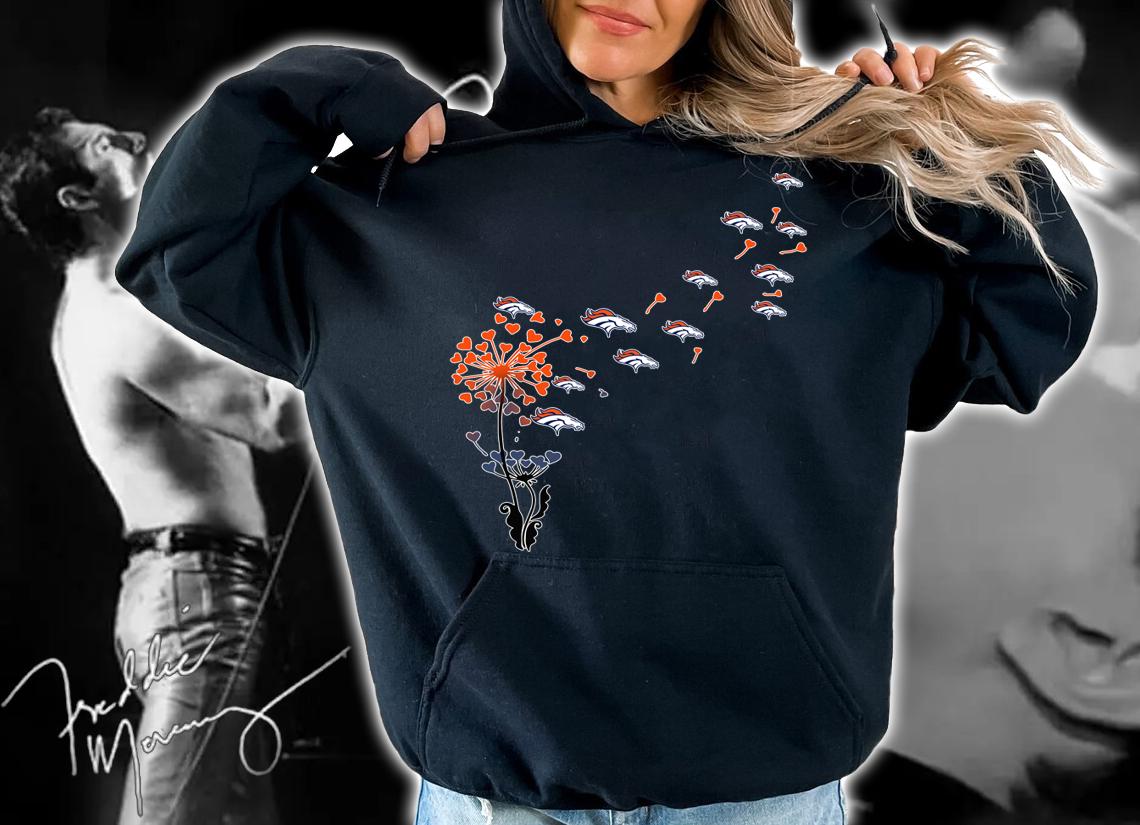 Denver Broncos dandelion flower t-shirt hoodie