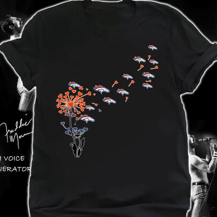 Denver Broncos dandelion flower t-shirt shirt