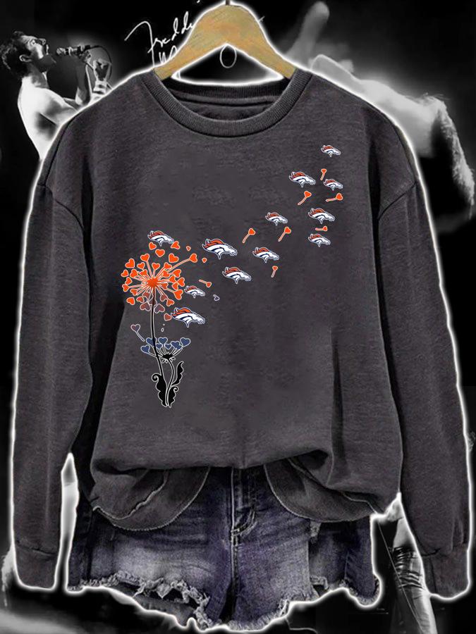 Denver Broncos dandelion flower t-shirt sweatshirt
