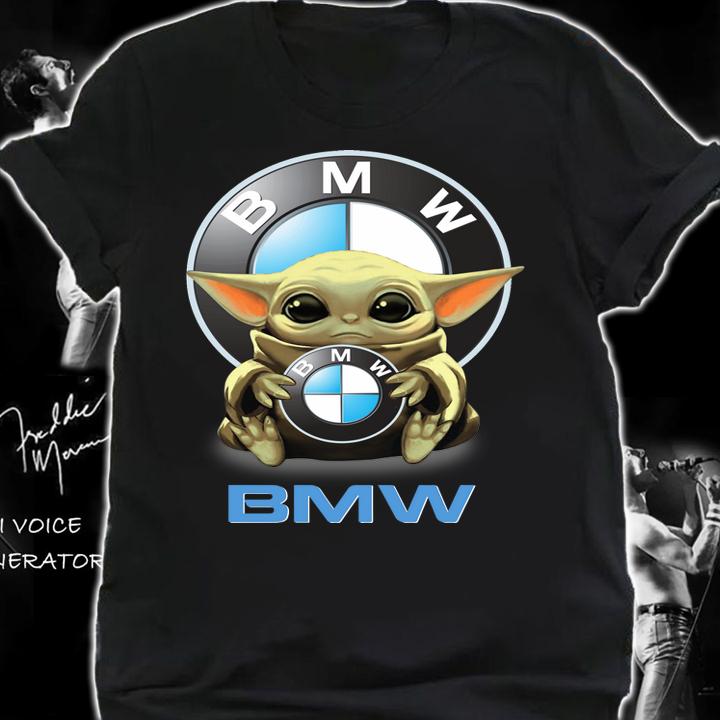 Baby Yoda hug BMW Star Wars Mandalorian t-shirt shirt