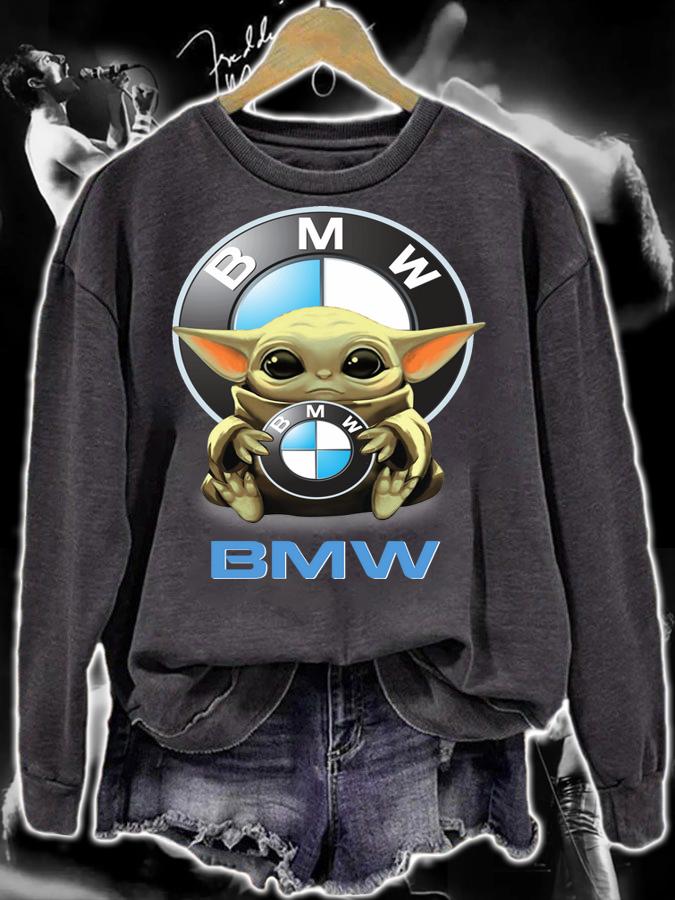 Baby Yoda hug BMW Star Wars Mandalorian t-shirt sweatshirt