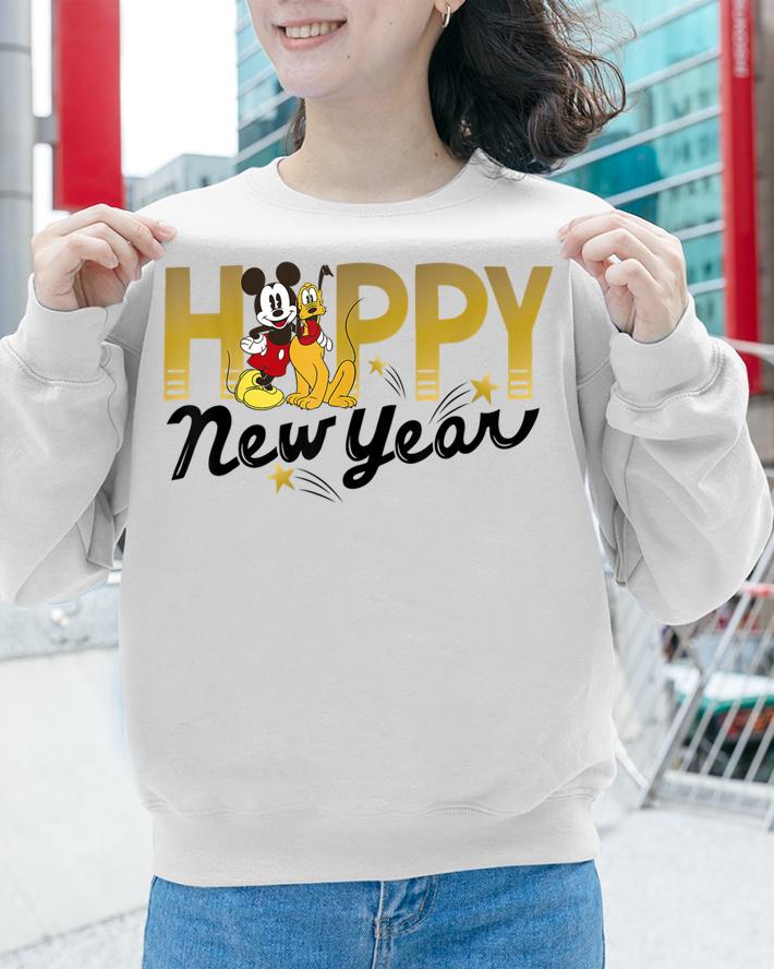 Disney Mickey Mouse and Pluto Happy New Year t-shirt sweatshirt