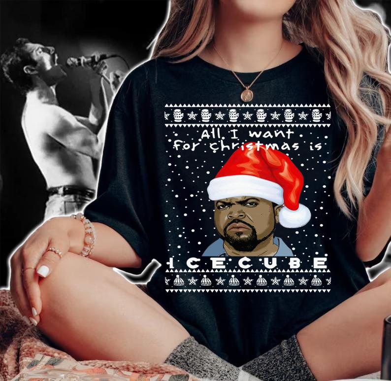 Ice Cube Rapper Ugly Christmas t-shirt woman shirt