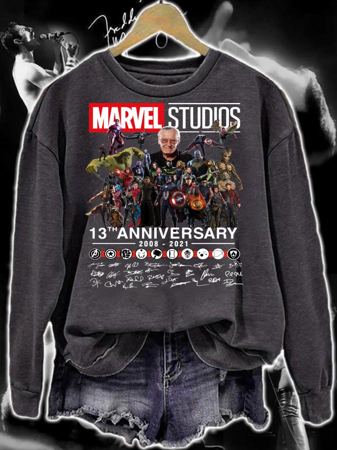 Stan Lee Marvel Studios 13th Anniversary 2008-2021 Signatures t-shirt sweatshirt