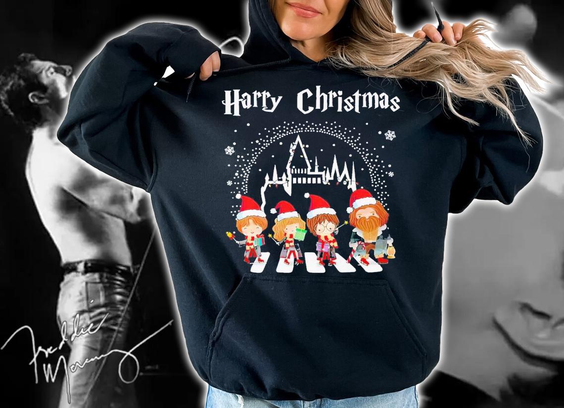 Harry Christmas Abbey Road shirt t-shirt hoodie