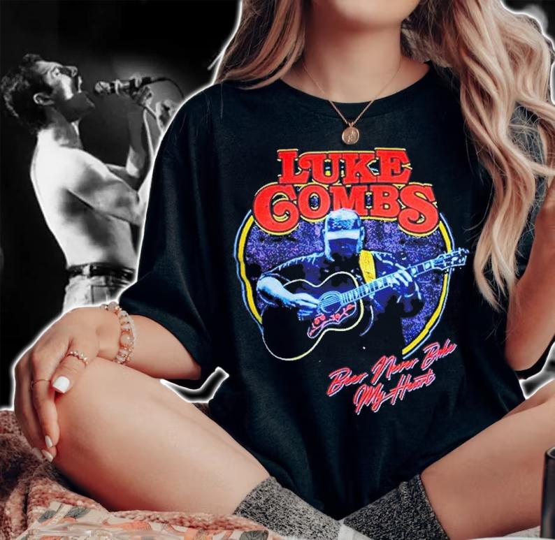 Luke Combs World Tour Country Music Beer Never Broke My Heart Shirt t-shirt woman shirt