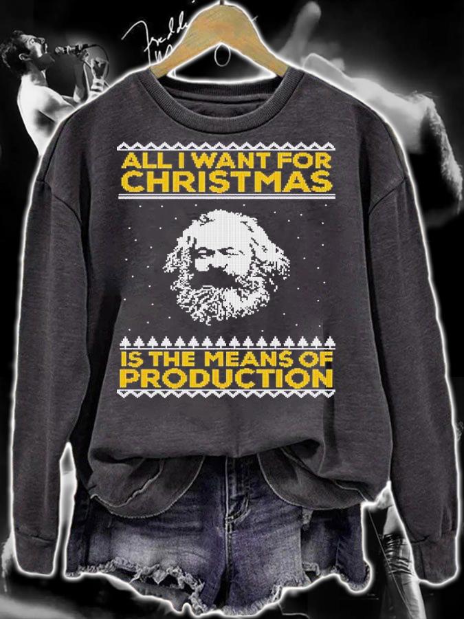 Marx All I Want For Christmas Is The Means Of Production Shirt t-shirt sweatshirt