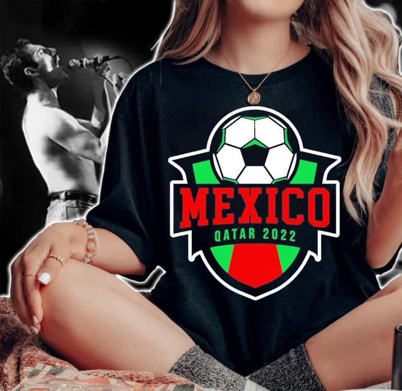 Mexico World Cup 2022 Qatar Flag Soccer Team Shirt t-shirt woman shirt