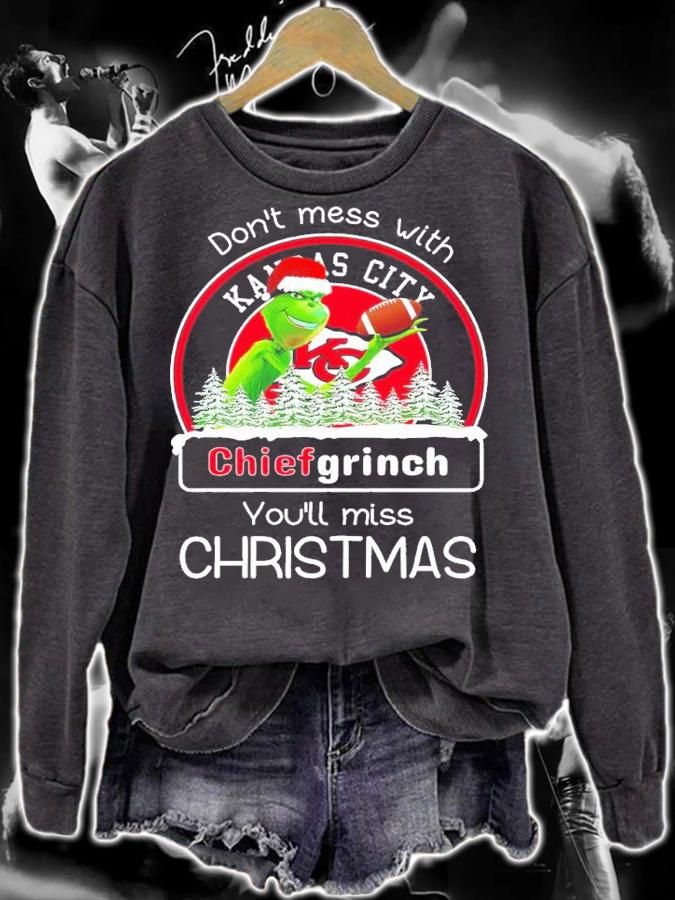 Don't mess with Chief grinch you'll miss Christmas shirt t-shirt