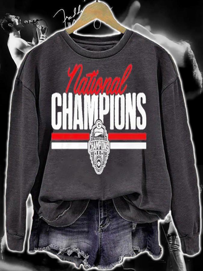 National Champions Georgia Football Script Block Shirt t-shirt sweatshirt