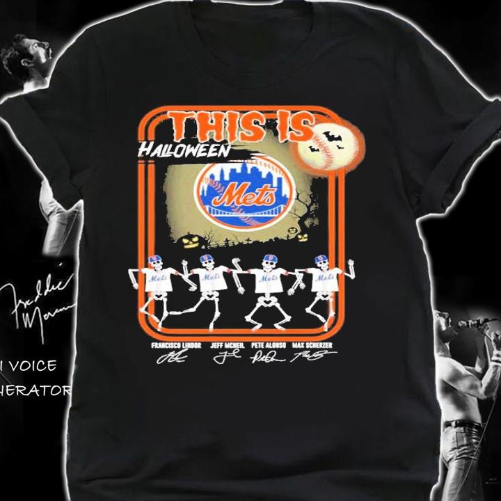 This is Halloween New York Mets signatures shirt t-shirt