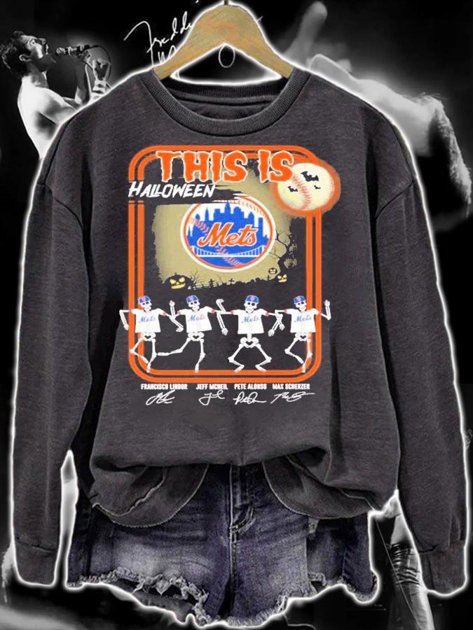 This is Halloween New York Mets signatures shirt t-shirt