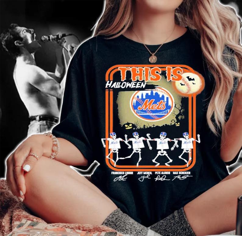 This is Halloween New York Mets signatures shirt t-shirt
