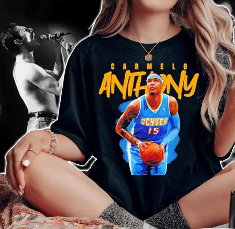 Carmelo Anthony Denver Nuggets Basketball Shirt t-shirt woman shirt