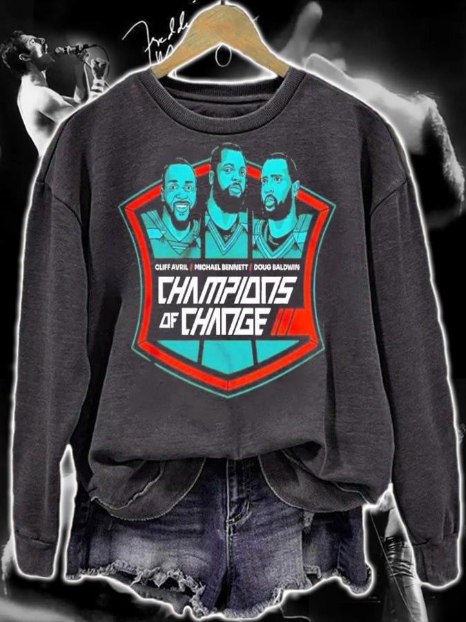 Champions Of Change Cliff Avril Michael Bennett And Doug Baldwin Shirt t-shirt