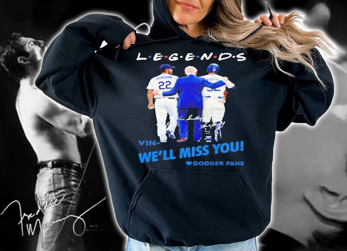 Legends Vin we'll miss you Dodgers fan shirt t-shirt