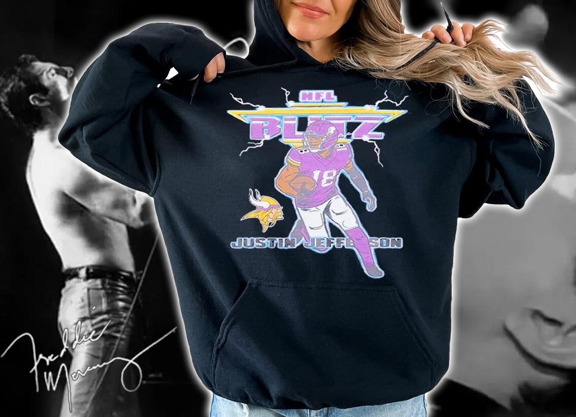 NFL Blitz Vikings Justin Jefferson shirt t-shirt hoodie