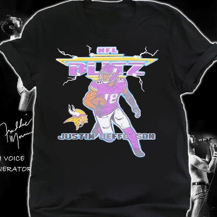 NFL Blitz Vikings Justin Jefferson shirt t-shirt shirt