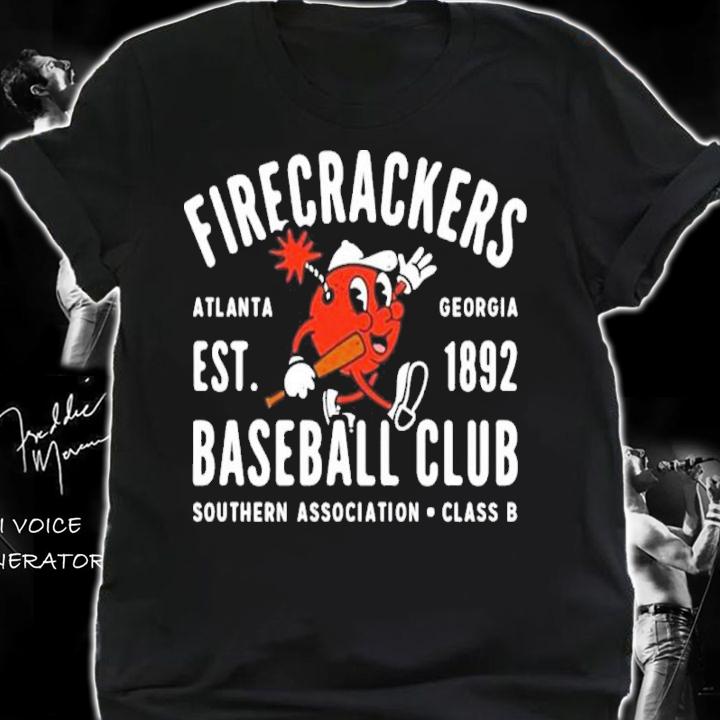 Atlanta Firecrackers Georgia Defunct Baseball Club Southern Association Class B Shirt t-shirt shirt