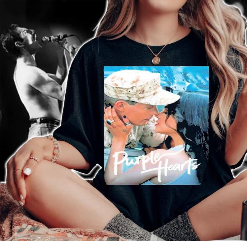 Cassie And Luke Purple Hearts Netflix Movie T-Shirt t-shirt