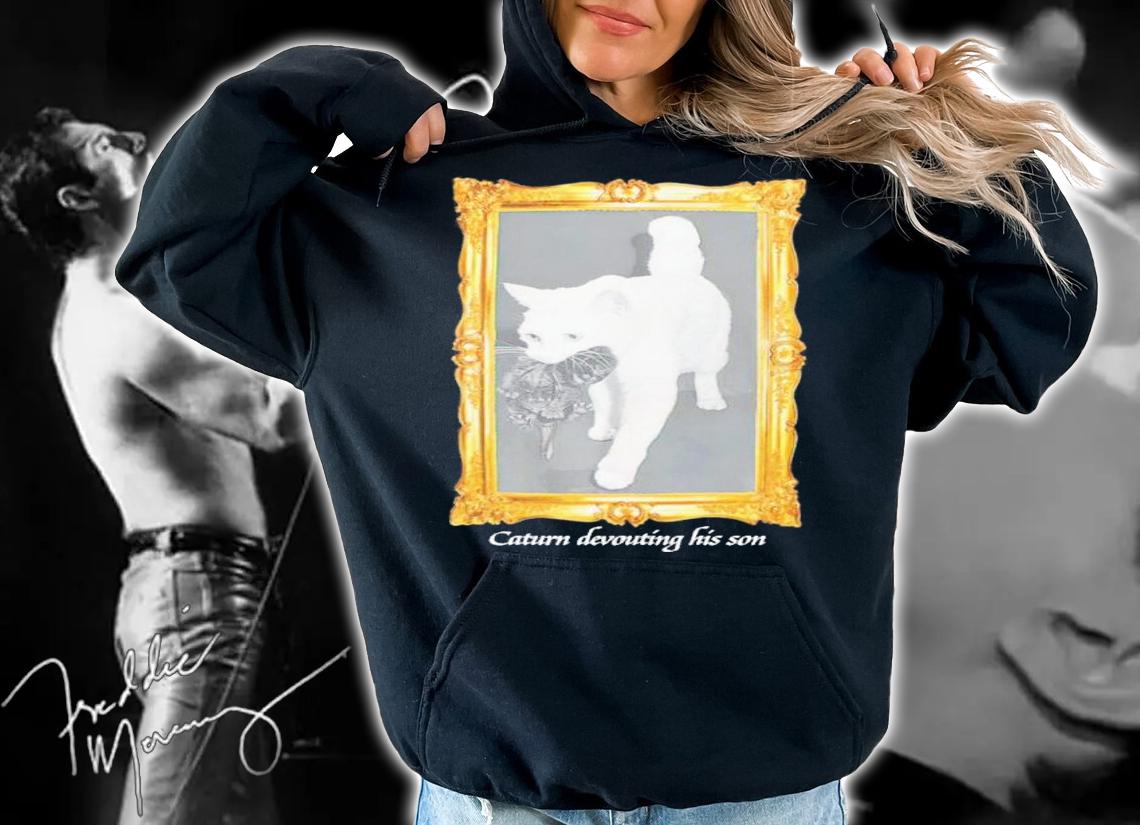 Cat Caturn Devouting His Son Shirt t-shirt