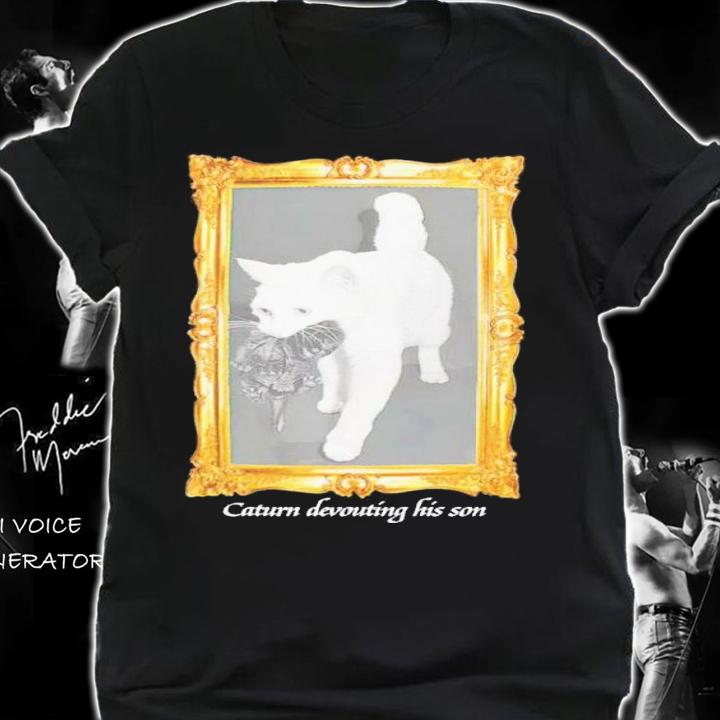 Cat Caturn Devouting His Son Shirt t-shirt