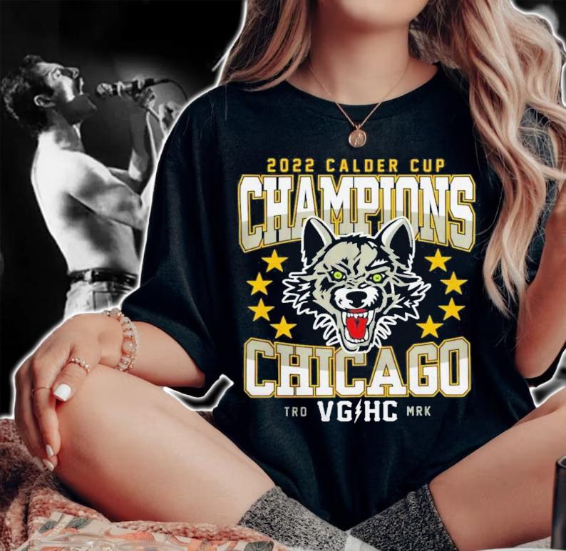 Chicago Wolves Violent Gentlemen Calder Cup Champions 2022 T-Shirt t-shirt
