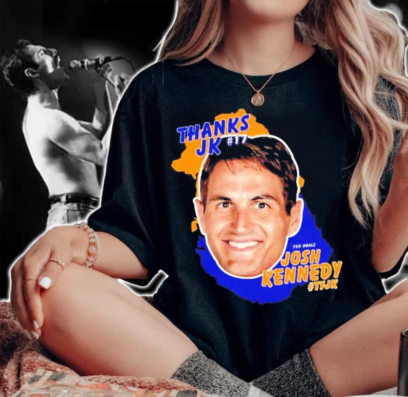 Thanks Jk 17 700 Goals Josh Kennedy Tyjk shirt t-shirt