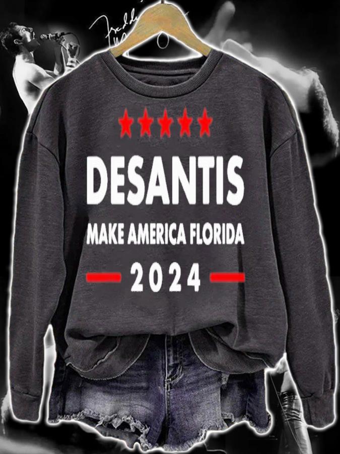DeSantis 2024 Make America Florida US Flag 2024 Shirt t-shirt sweatshirt