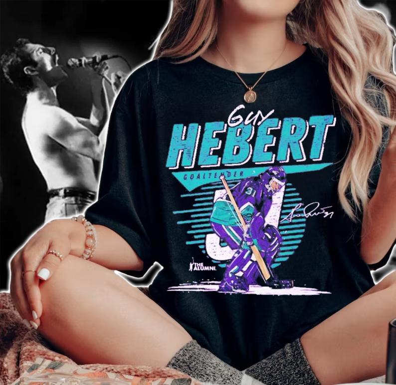 Guy Hebert Anaheim Comet Hockey Signature T-Shirt t-shirt