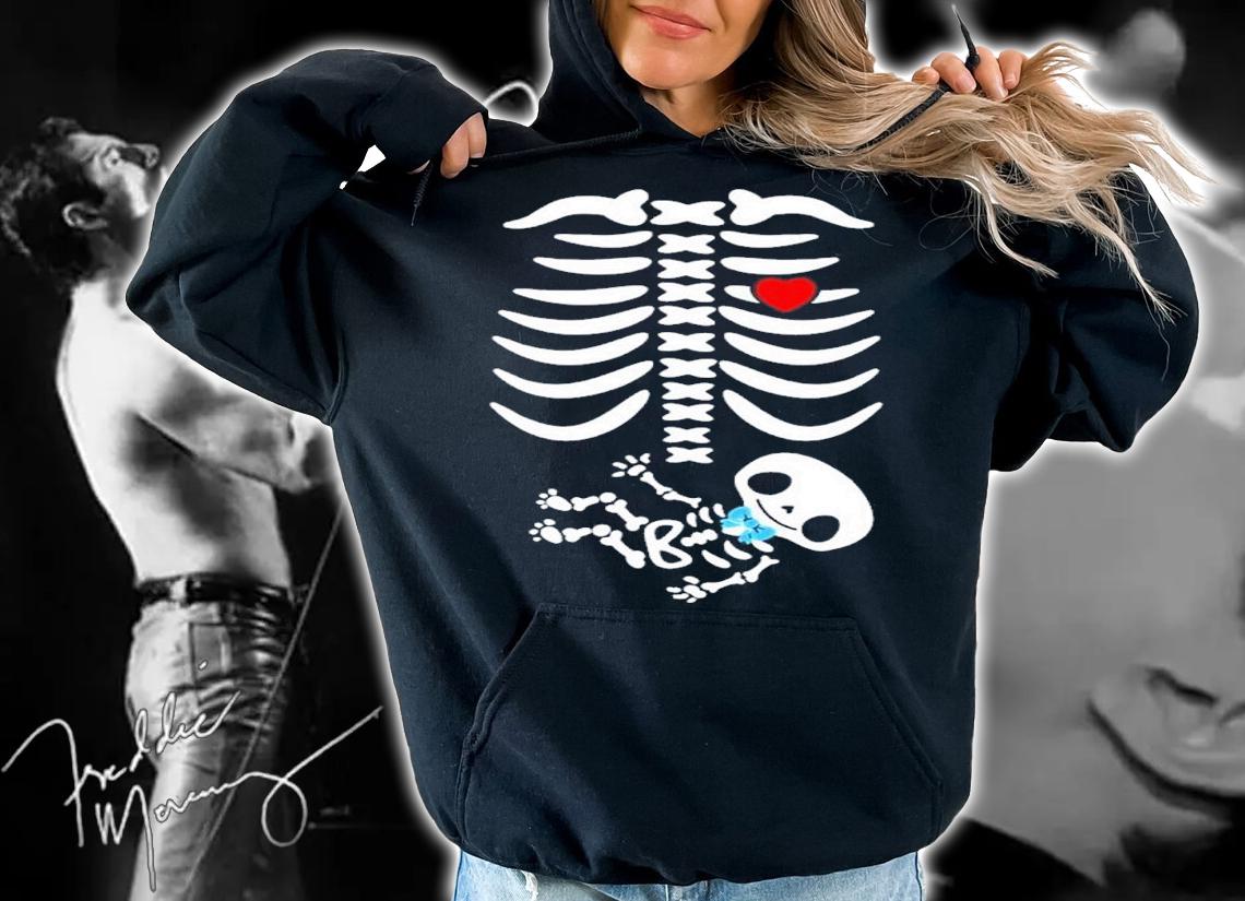 Halloween Pregnancy Maternity Pregnant Halloween Skeleton Shirt t-shirt