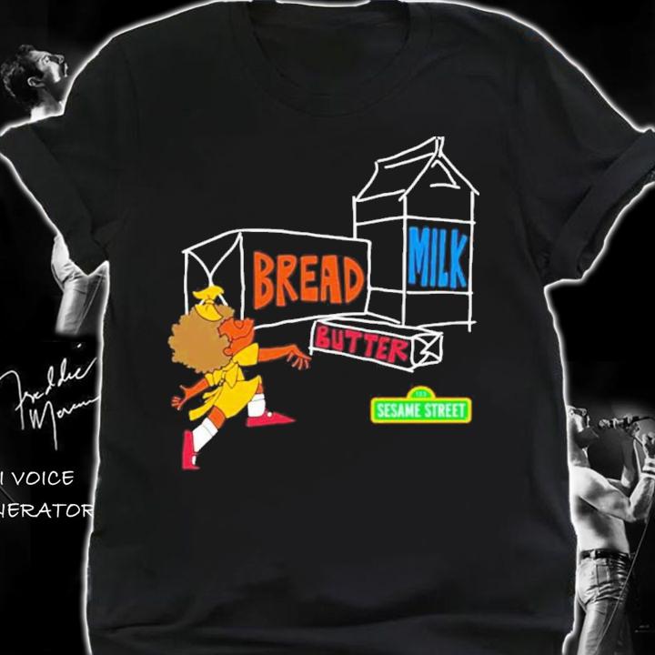 Joe Caramagna Retrokid Sesame Street I Remember Bread Butter Milk Shirt t-shirt