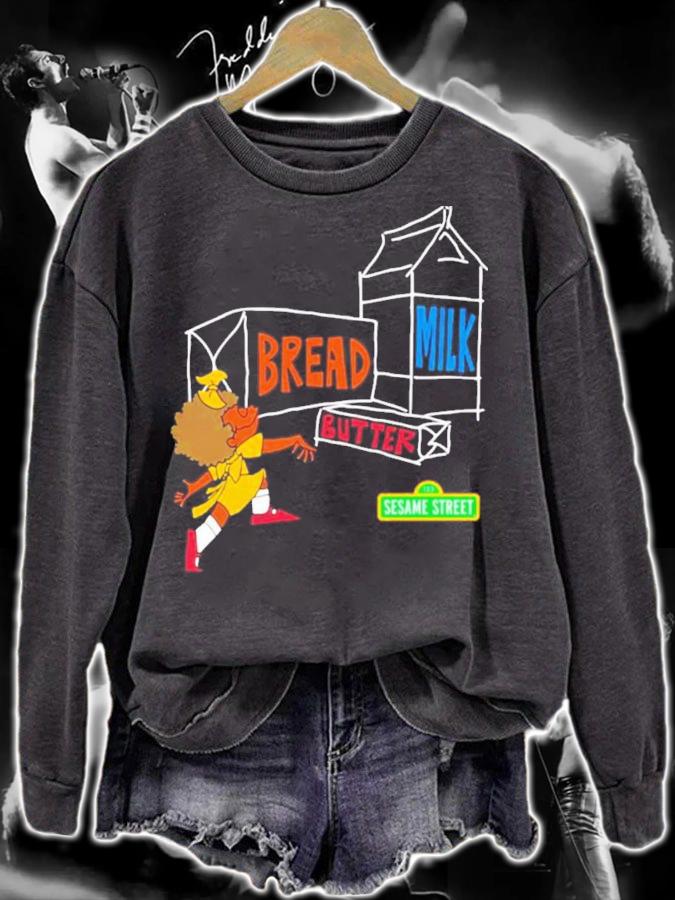 Joe Caramagna Retrokid Sesame Street I Remember Bread Butter Milk Shirt t-shirt