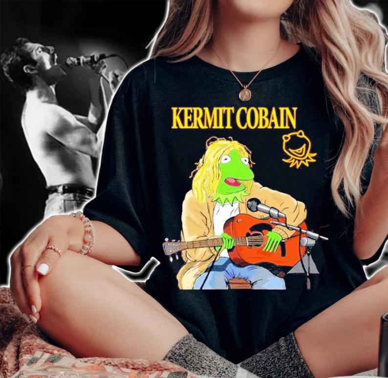 Kermit Cobain Kermit The Frog Shirt t-shirt woman shirt
