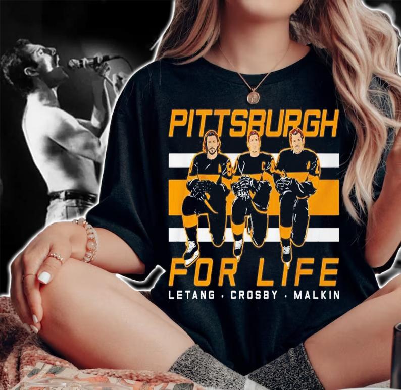 Kris Letang Sidney Crosby And Evgeni Malkin Pittsburgh For Life Shirt t-shirt woman shirt