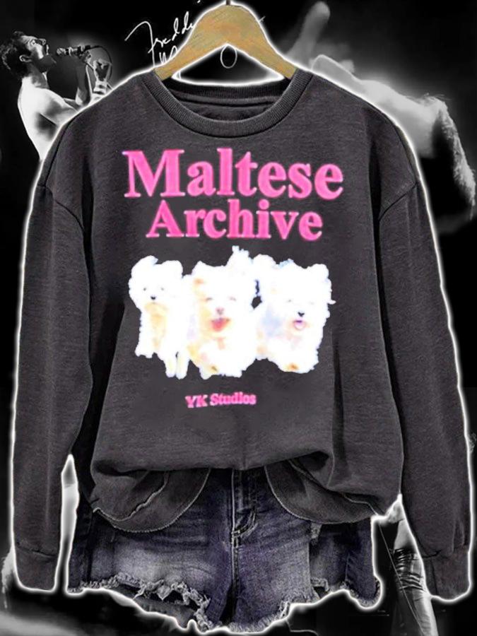 Maltese Archive YK Studios Dog Shirt t-shirt