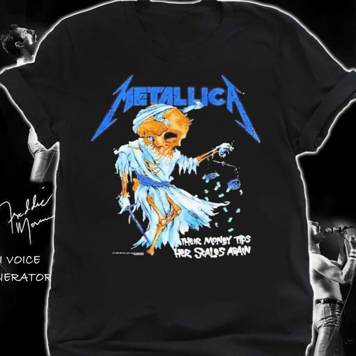 Metallica Their Money Tips Her Scales Again Vintage Shirt t-shirt shirt
