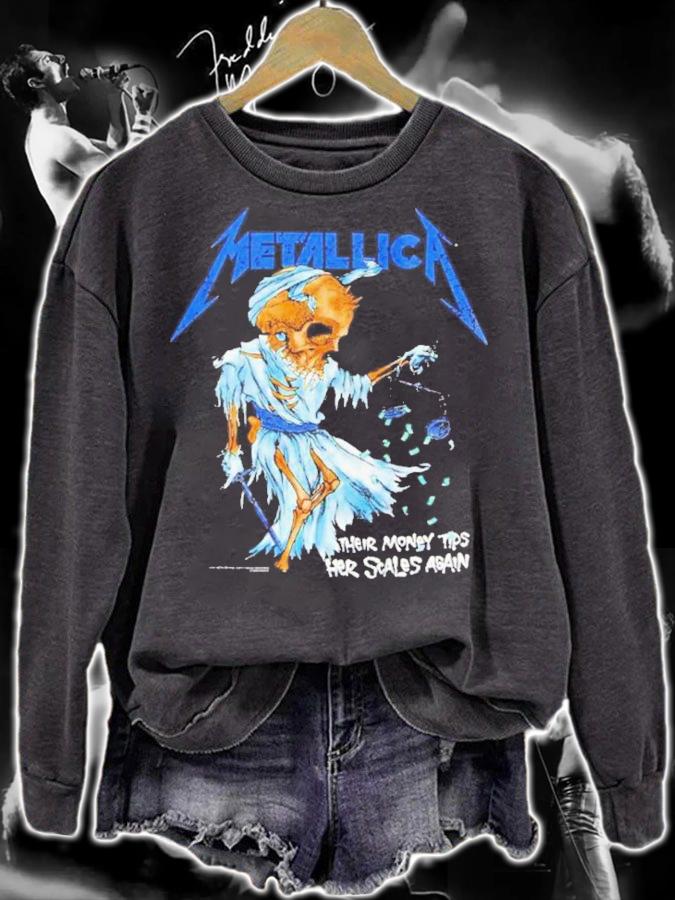 Metallica Their Money Tips Her Scales Again Vintage Shirt t-shirt sweatshirt