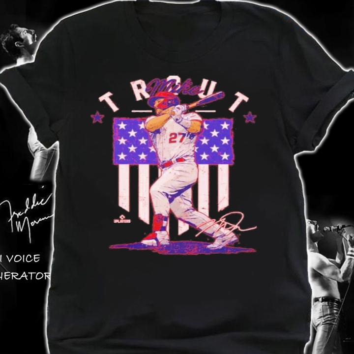 Mike Trout Los Angeles A Country Flag Football Shirt t-shirt shirt